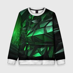 Детский свитшот 3D Green  abstract