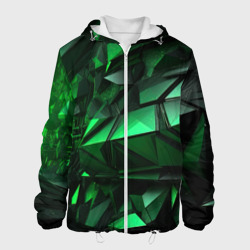 Мужская куртка 3D Green  abstract