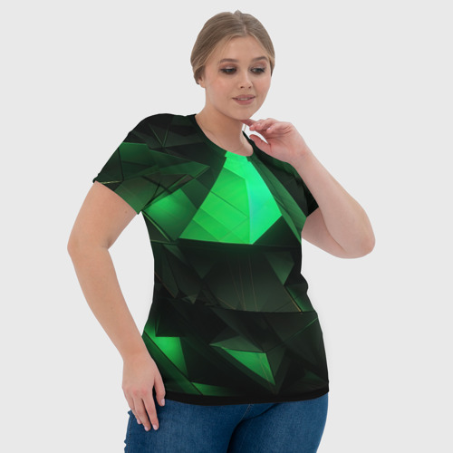Женская футболка 3D Геометрические  фигуры, цвет 3D печать - фото 6