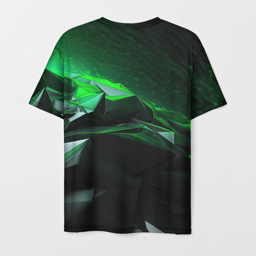 Мужская футболка 3D Green abstract  geometry , цвет 3D печать - фото 2