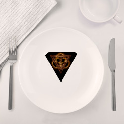 Набор: тарелка + кружка Руна из Elden Rring в треугольнике - фото 2
