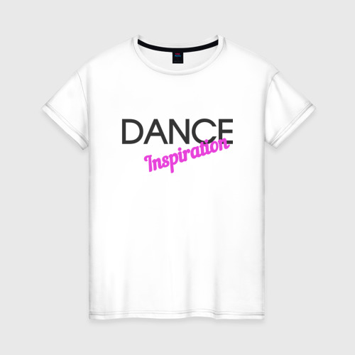 Женская футболка из хлопка с принтом Dance Inspiration, вид спереди №1