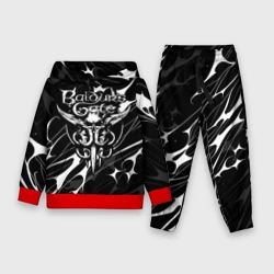 Детский костюм с толстовкой 3D Балдурс гейт 3 - логотип черно-белый