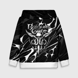 Детская толстовка 3D Балдурс гейт 3 - логотип черно-белый