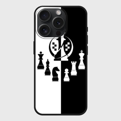 Чехол силиконовый для Apple iPhone 15 Pro Мax матовый Шахматист гроссмейстер
