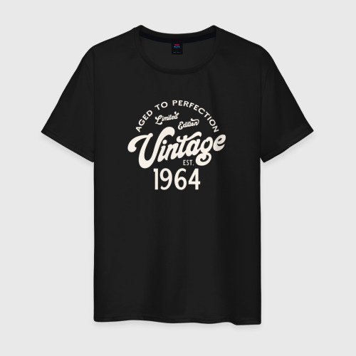 Мужская футболка хлопок 1964 год - выдержанный до совершенства, цвет черный