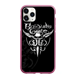 Чехол для iPhone 11 Pro Max матовый Baldurs gate 3 - monochrome 