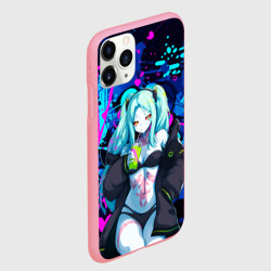 Чехол для iPhone 11 Pro Max матовый Ребекка и граффити - киберпанк  - фото 2