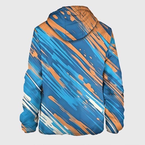 Мужская куртка 3D Абстракция синяя, цвет 3D печать - фото 2