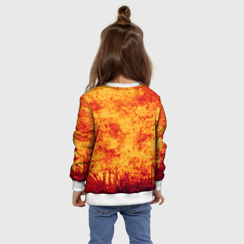 Детский свитшот 3D Осенний пожар, цвет 3D печать - фото 8