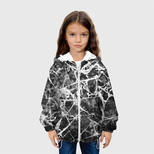 Детская куртка 3D Абстракция - паутина, цвет белый - фото 4