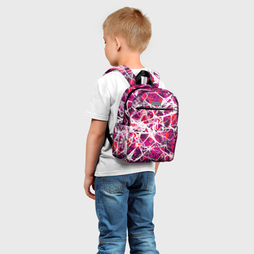 Детский рюкзак 3D с принтом Абстракция - черная вдова, фото на моделе #1