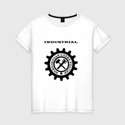 Женская футболка хлопок Industrial Инженерная Слава России