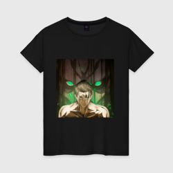 Эрен Йегер и атакующий титан – Женская футболка хлопок с принтом купить со скидкой в -20%