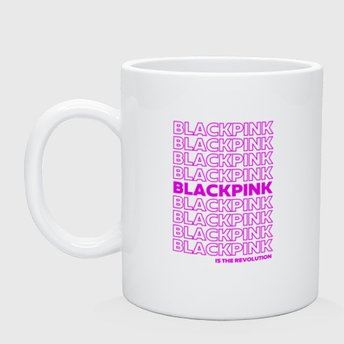 Кружка керамическая Blackpink kpop - музыкальная группа из Кореи, цвет белый