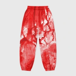 Женские джоггеры оверсайз 3D Кровь на белом