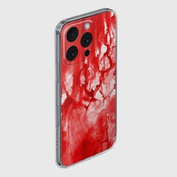 Чехол для iPhone 16 Pro силиконовый с защитой камеры Кровь на белом - фото 2