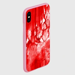 Чехол для iPhone XS Max матовый Кровь на белом - фото 2