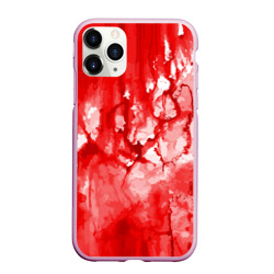 Чехол для iPhone 11 Pro Max матовый Кровь на белом