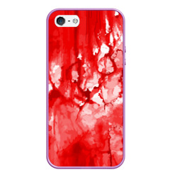 Чехол для iPhone 5/5S матовый Кровь на белом