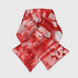 Шарф-пуховик 3D Кровь на белом