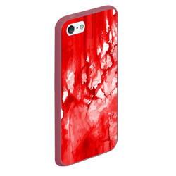 Чехол для iPhone 5/5S матовый Кровь на белом - фото 2