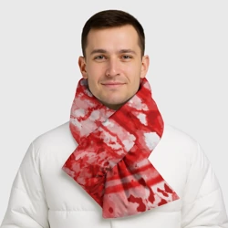 Шарф-пуховик 3D Кровь на белом - фото 2