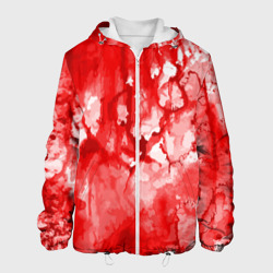 Мужская куртка 3D Кровь на белом