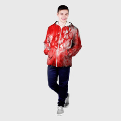 Мужская куртка 3D Кровь на белом - фото 2