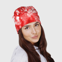 Шапка 3D Кровь на белом - фото 2