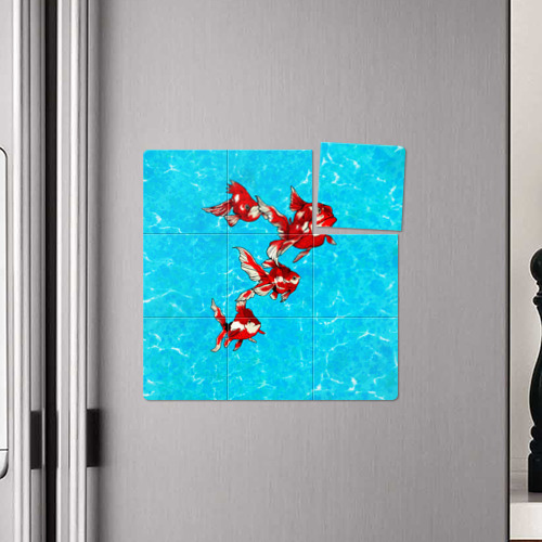 Магнитный плакат 3Х3 Красная рыбки  - фото 4