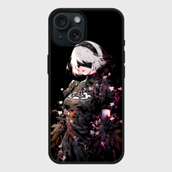 Чехол силиконовый для Apple iPhone 15 матовый 2b from nier automata