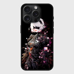 Чехол силиконовый для Apple iPhone 15 Pro матовый 2b from nier automata