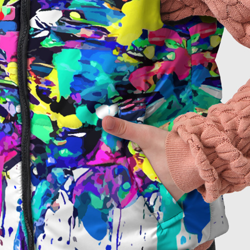 Детский жилет утепленный 3D с принтом Смелые мазки краски, фото #4