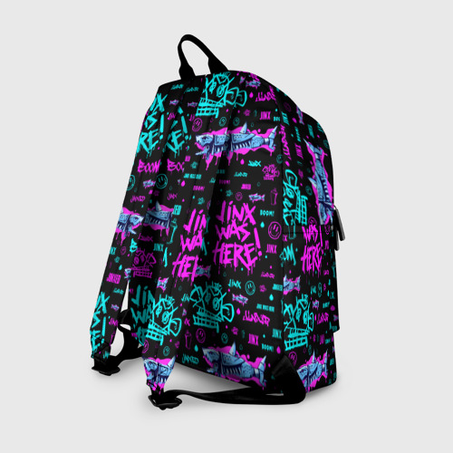 Рюкзак 3D Jinx Arcane pattern neon - фото 2