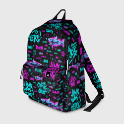Рюкзак 3D Jinx Arcane pattern neon