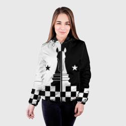Женская куртка 3D Шахматный конь - фото 2
