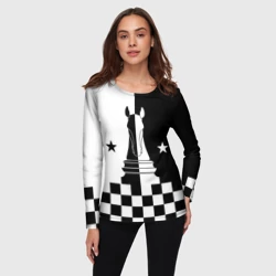 Женский лонгслив 3D Шахматный конь - фото 2