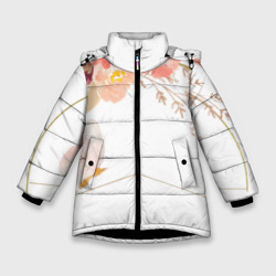 Зимняя куртка для девочек 3D Make love - not war