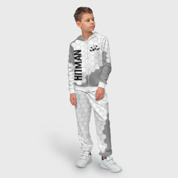 Детский костюм 3D Hitman glitch на светлом фоне вертикально - фото 2