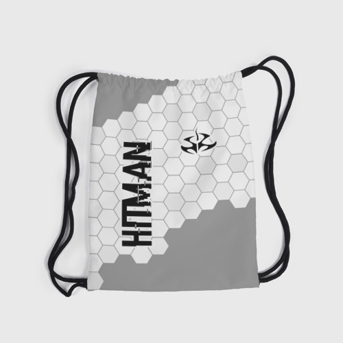 Рюкзак-мешок 3D Hitman glitch на светлом фоне вертикально - фото 6