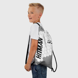 Рюкзак-мешок 3D Hitman glitch на светлом фоне вертикально - фото 2