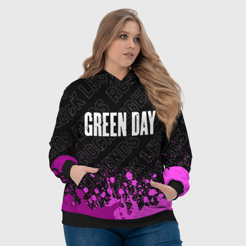 Женская толстовка 3D Green Day rock legends посередине, цвет 3D печать - фото 6