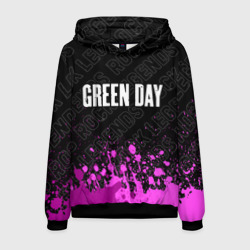 Мужская толстовка 3D Green Day rock legends посередине