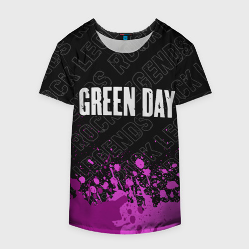 Накидка на куртку 3D Green Day rock legends посередине, цвет 3D печать - фото 4