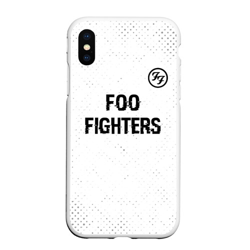 Чехол для iPhone XS Max матовый Foo Fighters glitch на светлом фоне посередине