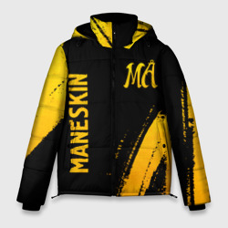 Мужская зимняя куртка 3D Maneskin - gold gradient вертикально