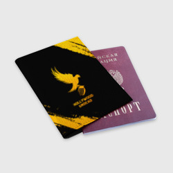 Обложка для паспорта матовая кожа Hollywood Undead - gold gradient - фото 2