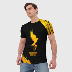 Мужская футболка 3D Hollywood Undead - gold gradient - фото 2