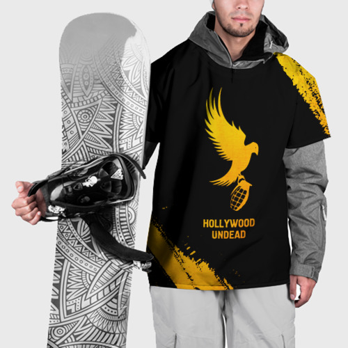 Накидка на куртку 3D Hollywood Undead - gold gradient, цвет 3D печать